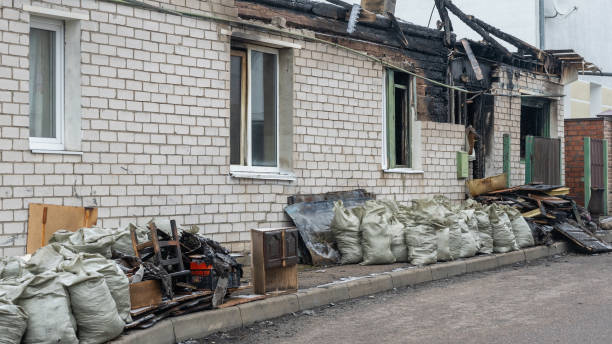 Professional Fire Damage Repair technician working in Conroe, TX
